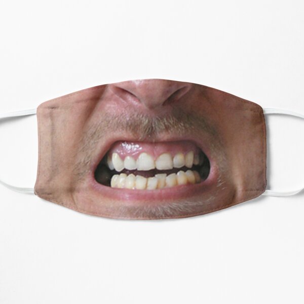 Realistic Angry Face Mask By Ysdesign1 Redbubble   Ur,mask Flatlay Front,product,600x600 