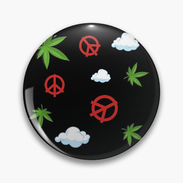 Item preview, Cannabis and peace pattern herb weed pattern mask marijuana Sticker designed and sold by Mariokao.