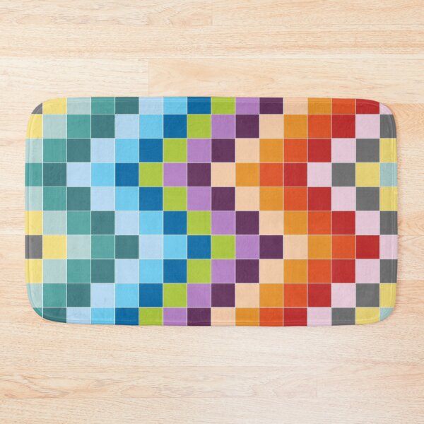 Item preview, Colorful Squares Geometric designed and sold by Kelly Dietrich Mandala & Fractal Art.