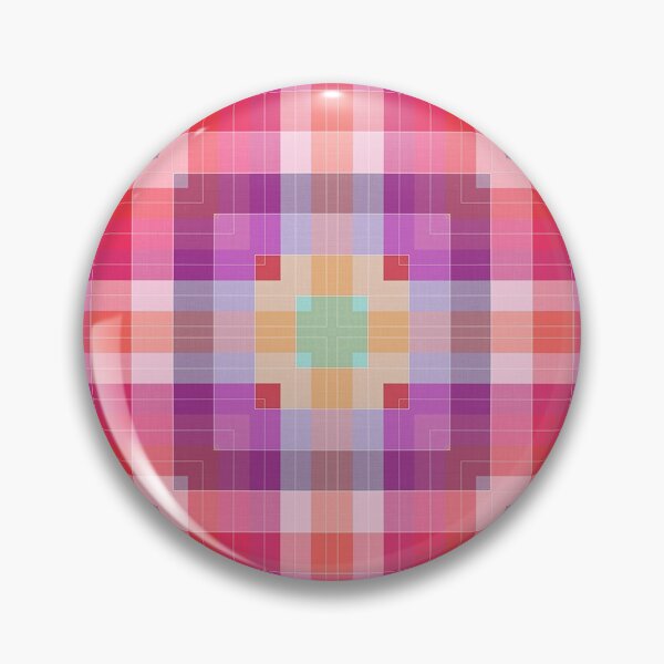 Item preview, Bright Pink Modern Plaid Geometric designed and sold by Kelly Dietrich Mandala & Fractal Art.