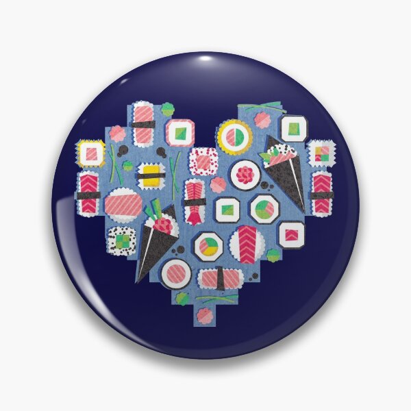 Item preview, Paper cut geo sushi // blue background designed and sold by SelmaCardoso.