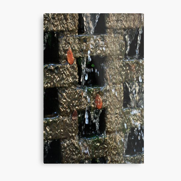 Cascading Water on a Wall Metal Print
