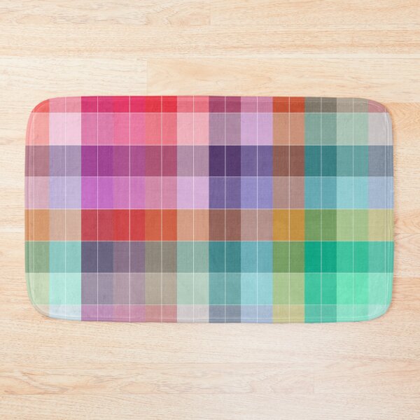 Item preview, Bright Modern Plaid designed and sold by Kelly Dietrich Mandala & Fractal Art.