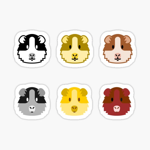 Gift for guinea pig sticker pack Sticker