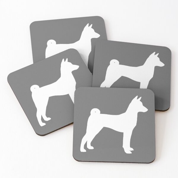 Item preview, White Basenji Silhouette(s) designed and sold by Jenn Inashvili.