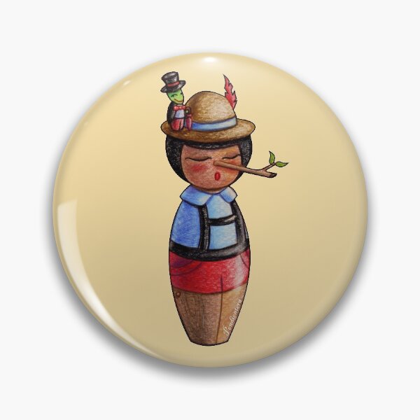 Item preview, Kokeshi Pinocchio and Jiminy Cricket designed and sold by Pendientera.