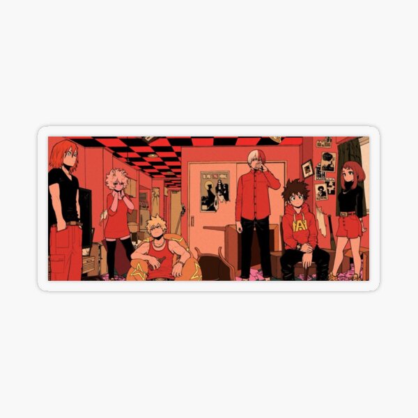 retro mha full picture sticker by lumyoss redbubble
