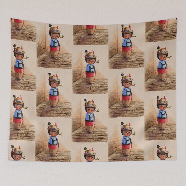 Item preview, Kokeshi Pinocchio and Jiminy Cricket designed and sold by Pendientera.