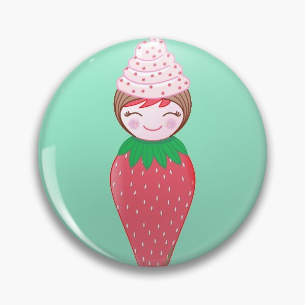 Item preview, Kokeshi Strawberry cupcake designed and sold by Pendientera.
