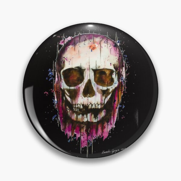 Item preview, Purple Skull Watercolor Painting designed and sold by Monika's Painting.