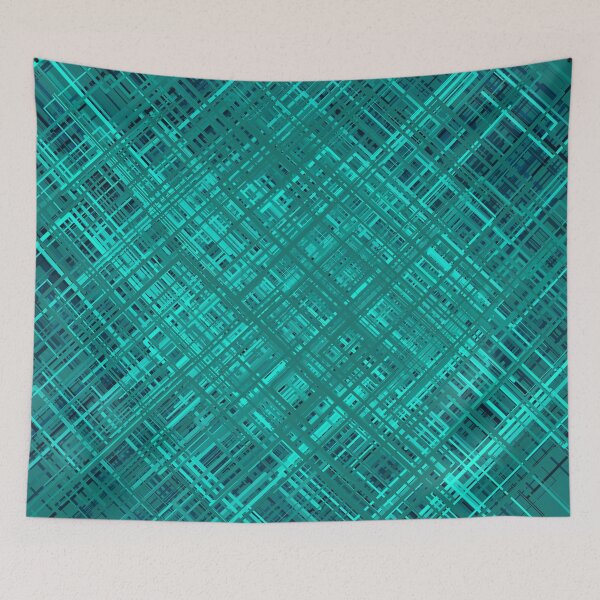 Item preview, Random Diagonal Line Pattern (Teal) designed and sold by Lyle Hatch.