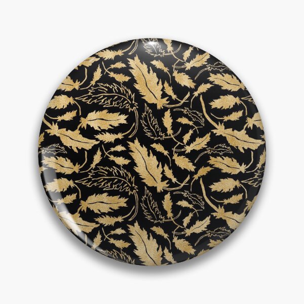 Item preview, Elegant Gold Leaf Lover Pattern On Black designed and sold by UniQueensShop.