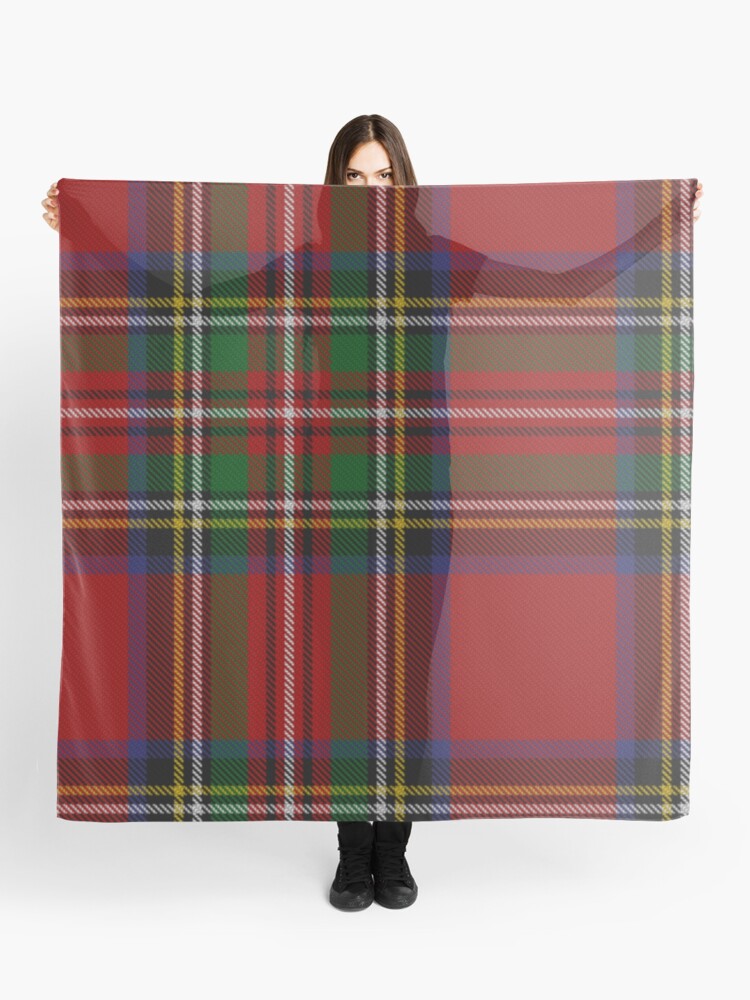 Royal Stewart Tartan Clan Plaid Red Green Blue | Scarf