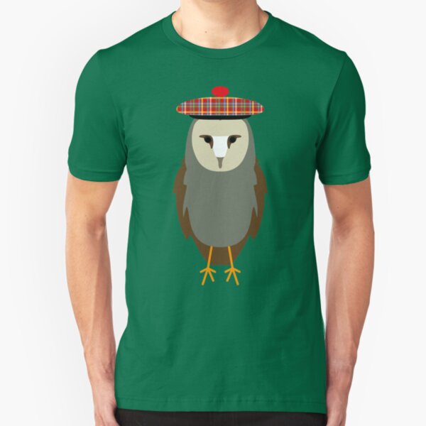 NDVH Owl Wearing a Tam o'Shanter Slim Fit T-Shirt