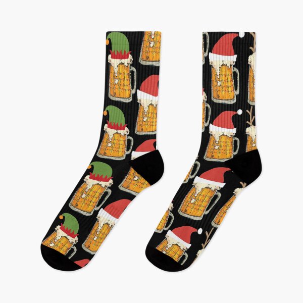 Item preview, Christmas Beer Mugs Santa Elf Reindeer Drinking Gift designed and sold by haselshirt.