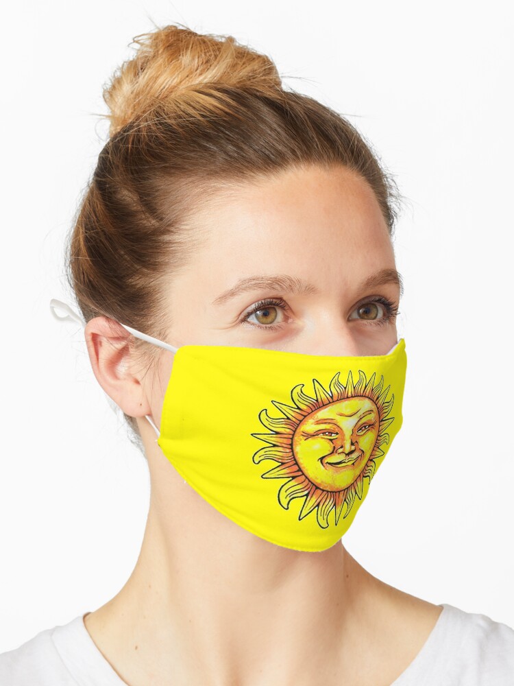 Smiling Sun Mask Mask for Sale by TheShirtster
