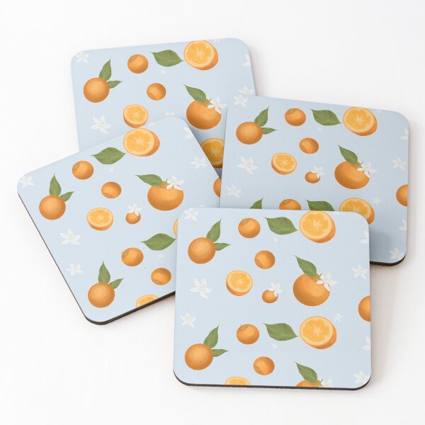 Item preview, Orange Blossom in Light Blue designed and sold by Basil Lime.