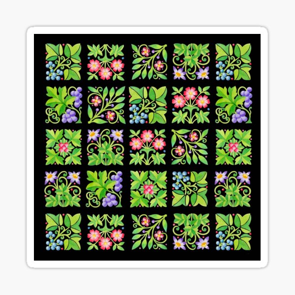 Tudor Flower Parterre Sticker