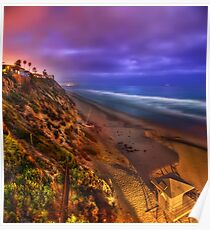 Encinitas at Night Poster