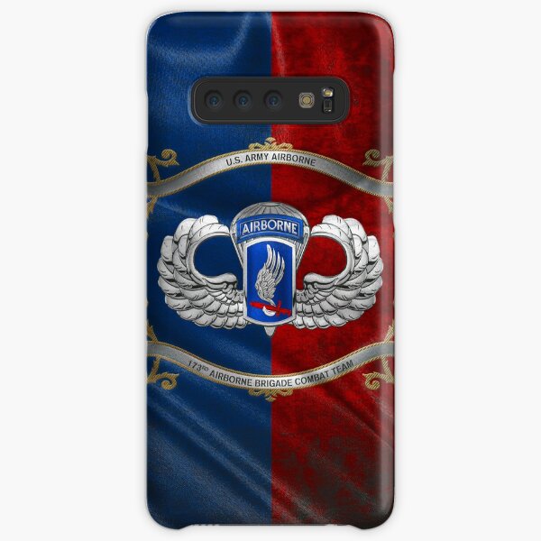 173rd Airborne Brigade Combat Team - 173rd ABCT Insignia with Parachutist Badge over Flag Samsung Galaxy Snap Case