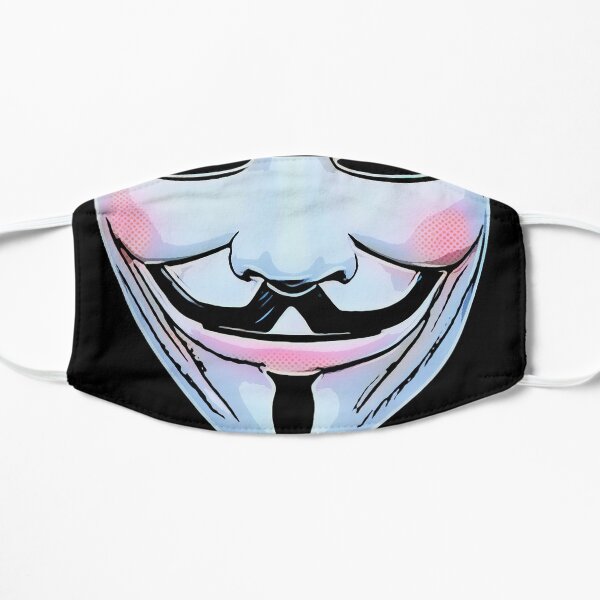 V para la máscara de vendetta Mascarilla plana