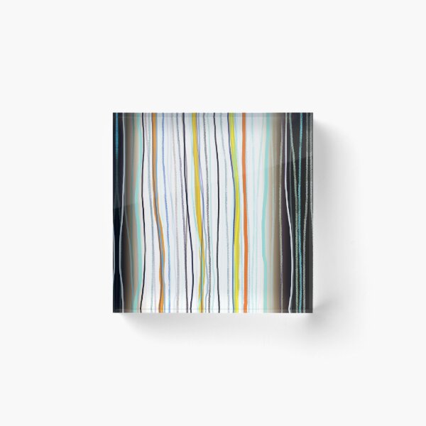 Blue and white stripes blue and white stripes Acrylic Block