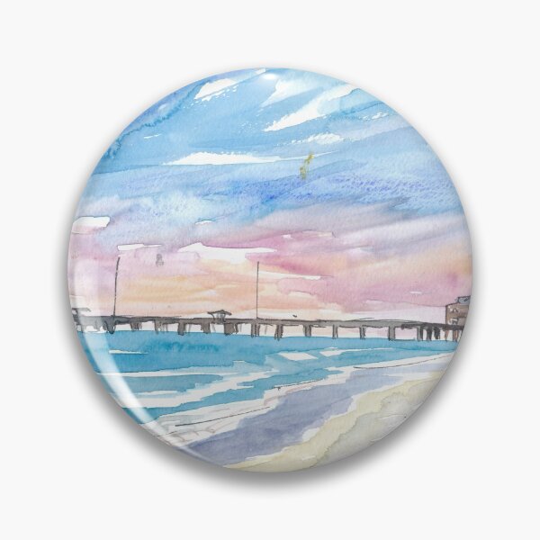 Item preview, Outer Banks Pier At Nags Head At Sunset designed and sold by artshop77.