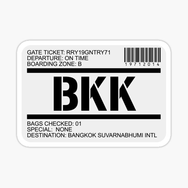 Item preview, Bangkok Thailand Suvarnabhumi airport destination stamp designed and sold by GentryRacing.