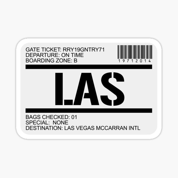 Las Vegas airport destination stamp Sticker