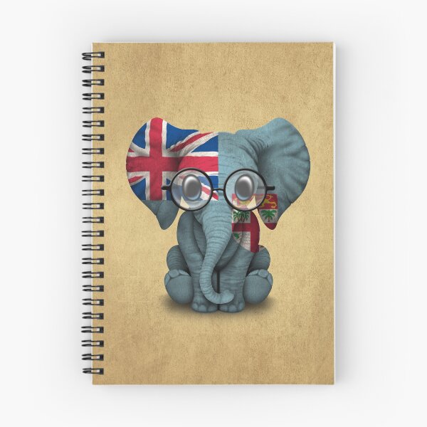 Item preview, Baby Elephant with Glasses and Fiji Flag designed and sold by JeffBartels.
