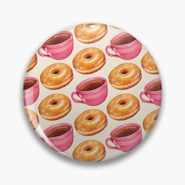 Item preview, Coffee & Glazed Donuts Pattern, - White designed and sold by Kelly  Gilleran.