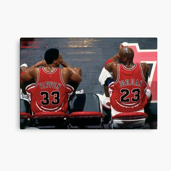 Scottie Pippen and Michael Jordan Canvas Print