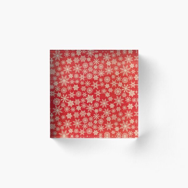 Christmas canvas snowflakes Acrylic Block