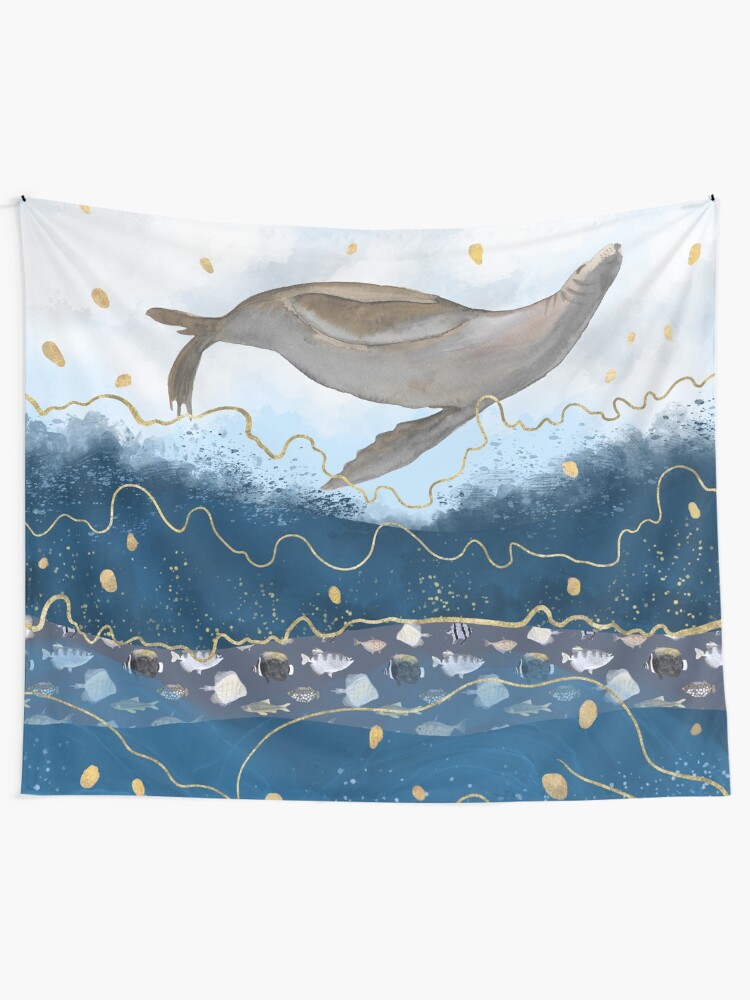 Alternate view of Flying Seal - Climate Change Surreal Awareness Tapestry