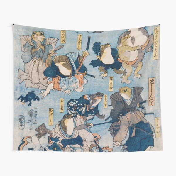 Warrior Frogs Tapestry