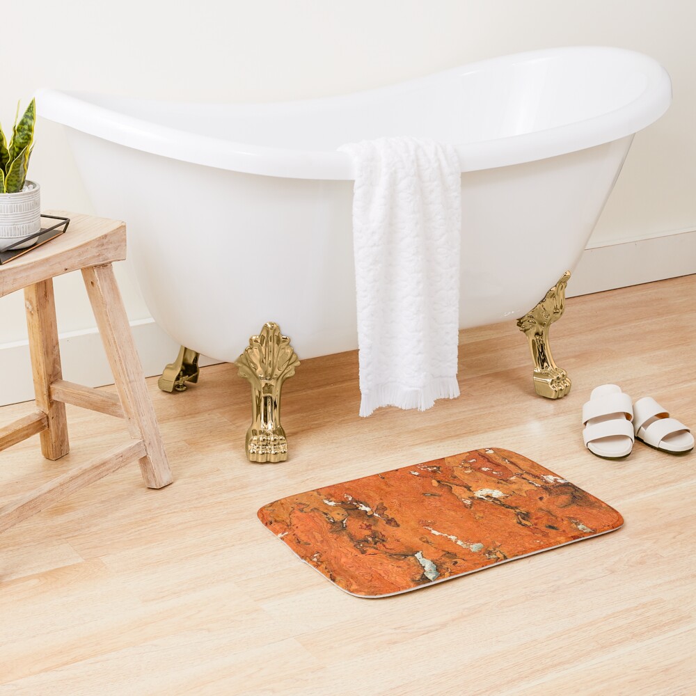 Cork Brown Eco Friendly Bath Mat For Sale By Mwagie Redbubble   Ur,bathmat Context Small,square,1000x1000.1 