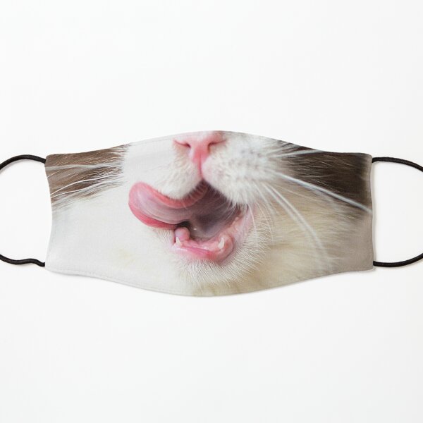 Cat with Tongue Face Kids Mask