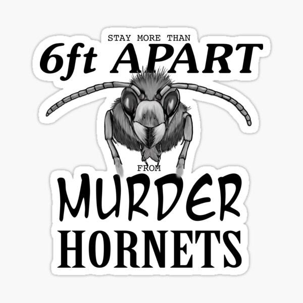 Stay More Than 6ft Apart from Murder Hornets Sticker