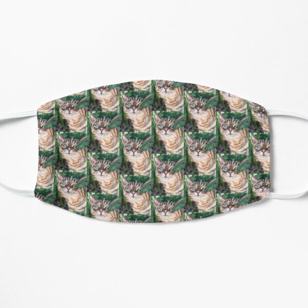 Blue and Green Eye Cat Peekaboo Mask