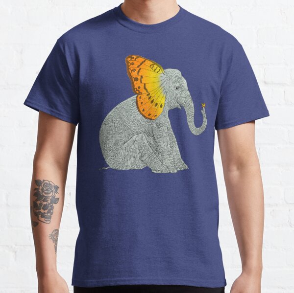 Elephant and Butterfly Classic T-Shirt