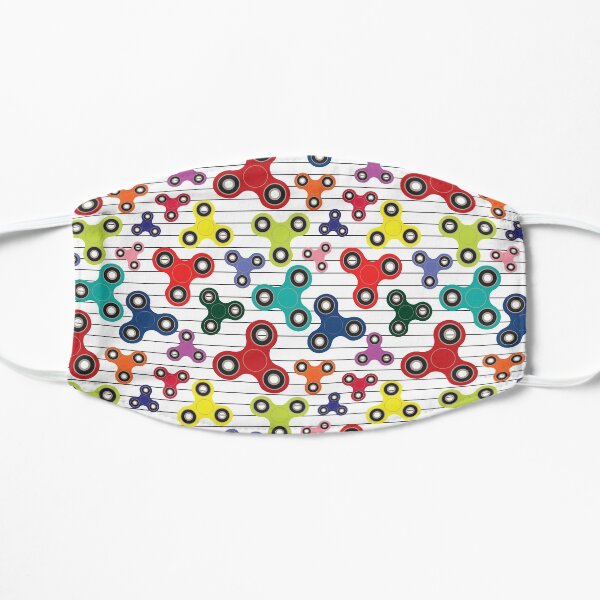 Colorful Fidget Spinners on Notebook Paper Flat Mask