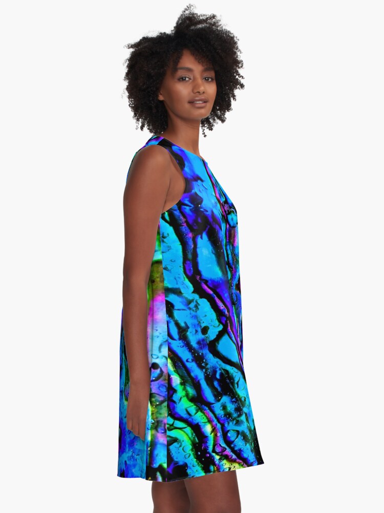 Iridescent Blue Green Dress