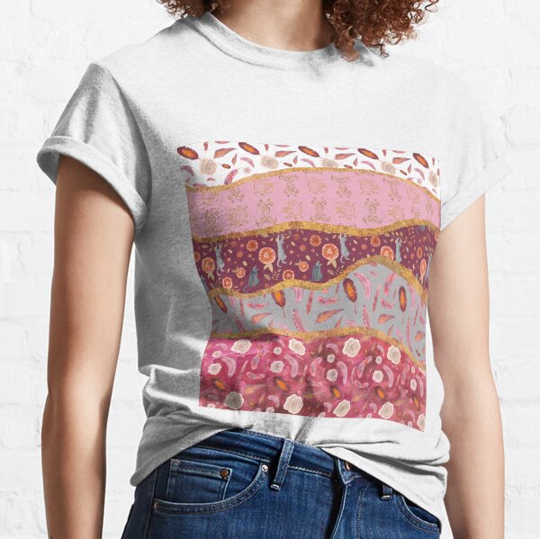 Rolling hills of cats, feathers and roses Classic T-Shirt