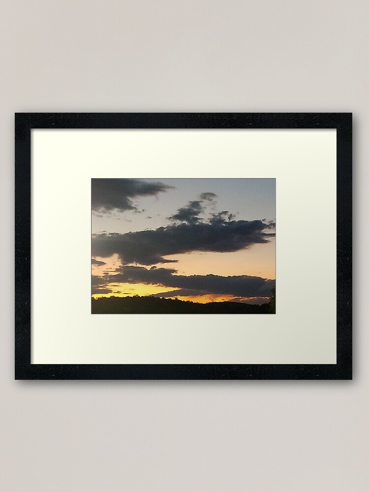 Framed Art Print, Sunset in Western Maryland, 2 designed and sold by Heather Gaffney