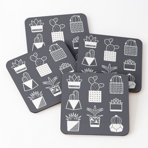 Item preview, White Geometric Succulents designed and sold by Loverly123.