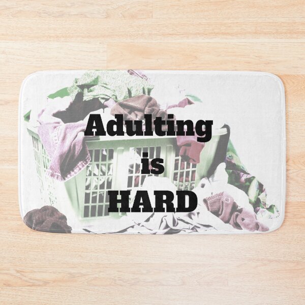 Item preview, Adulting is HARD Laundry Basket designed and sold by mwagie.