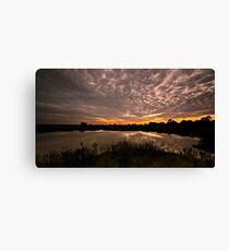 Rural Dam Sunset Canvas Print