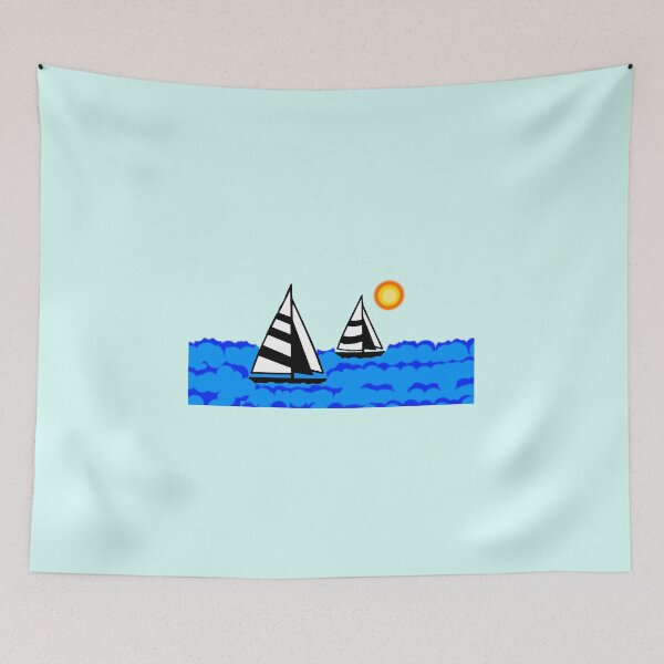 Item preview, two sailboats the sea and the sun designed and sold by loiret1958.