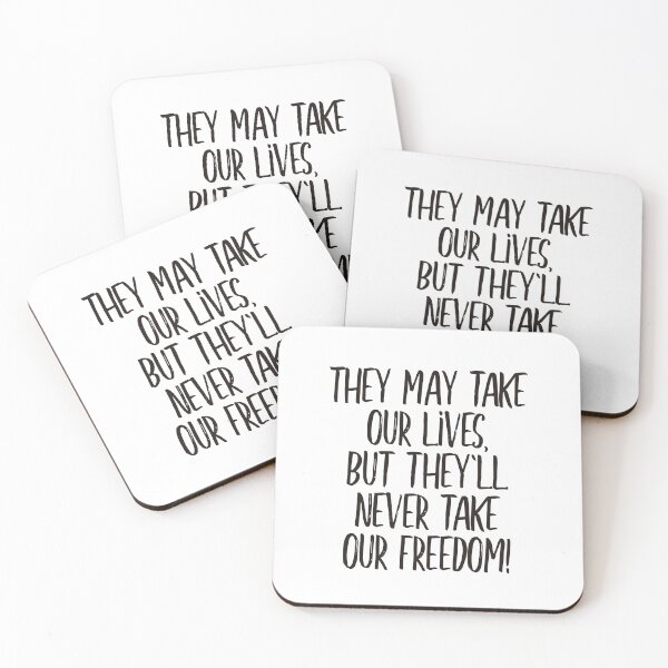 Item preview, They may take our lives, but they'll never take our freedom! (black) designed and sold by didijuca.