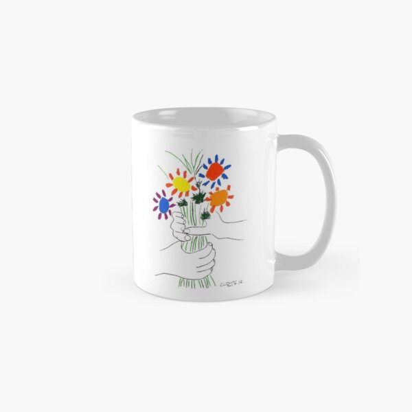 Pablo Picasso Bouquet Of Peace 1958 (Flowers Bouquet With Hands) or Le Bouquet de la Amitié (friendship) Classic Mug